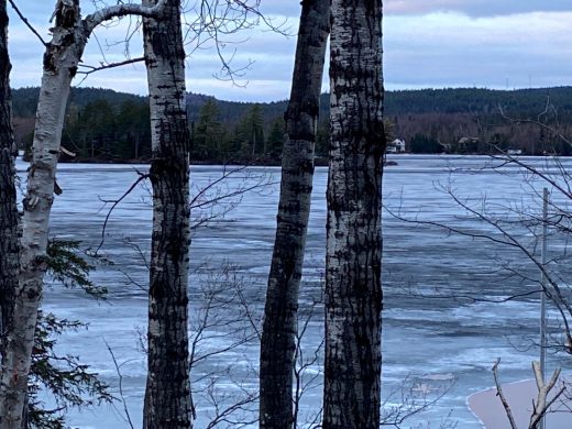 calage de la glace sur le lac